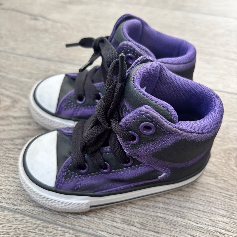 Converse Baby All Star High-Top Sneakers - Size 5 Black & Purple